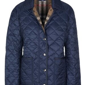 Burberry Navy Quilted Puffer Jacket